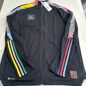 Adidas Men's Tiro Soccer Futbol Jacket Black/Multicolor HC9780 (Size XL)
